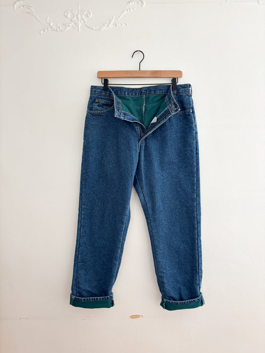 Vintage LL Bean Fleece Lined Jeans (32/33”)