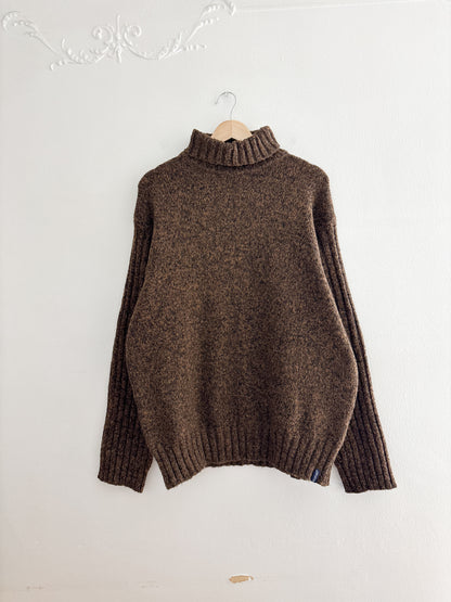 Seaport Brown Turtleneck Sweater (XXL)