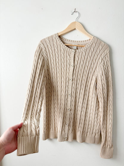 LL Bean Cable knit Cardigan