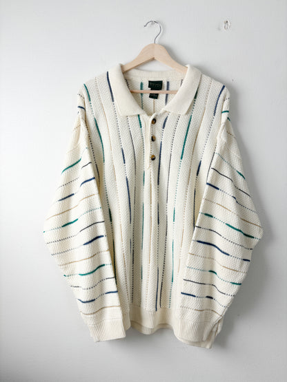 Vintage Coogi Style Collared Sweater