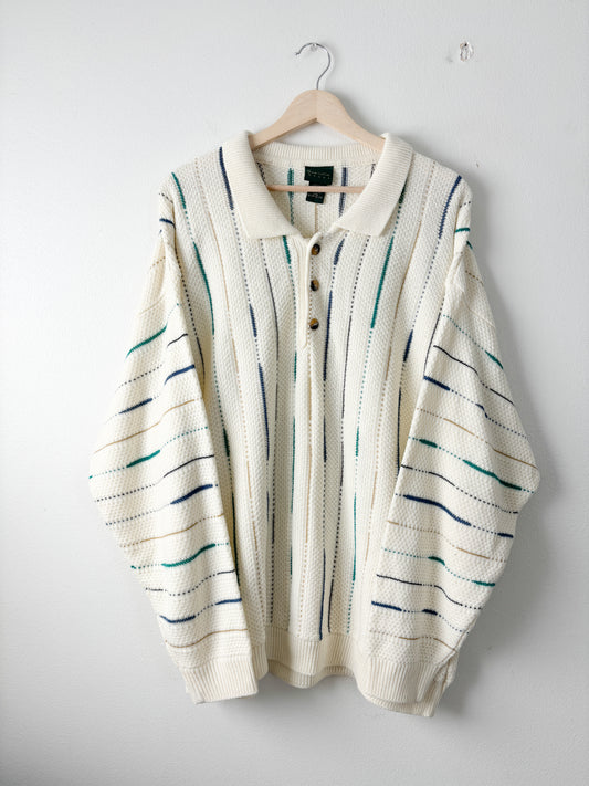 Vintage Coogi Style Collared Sweater