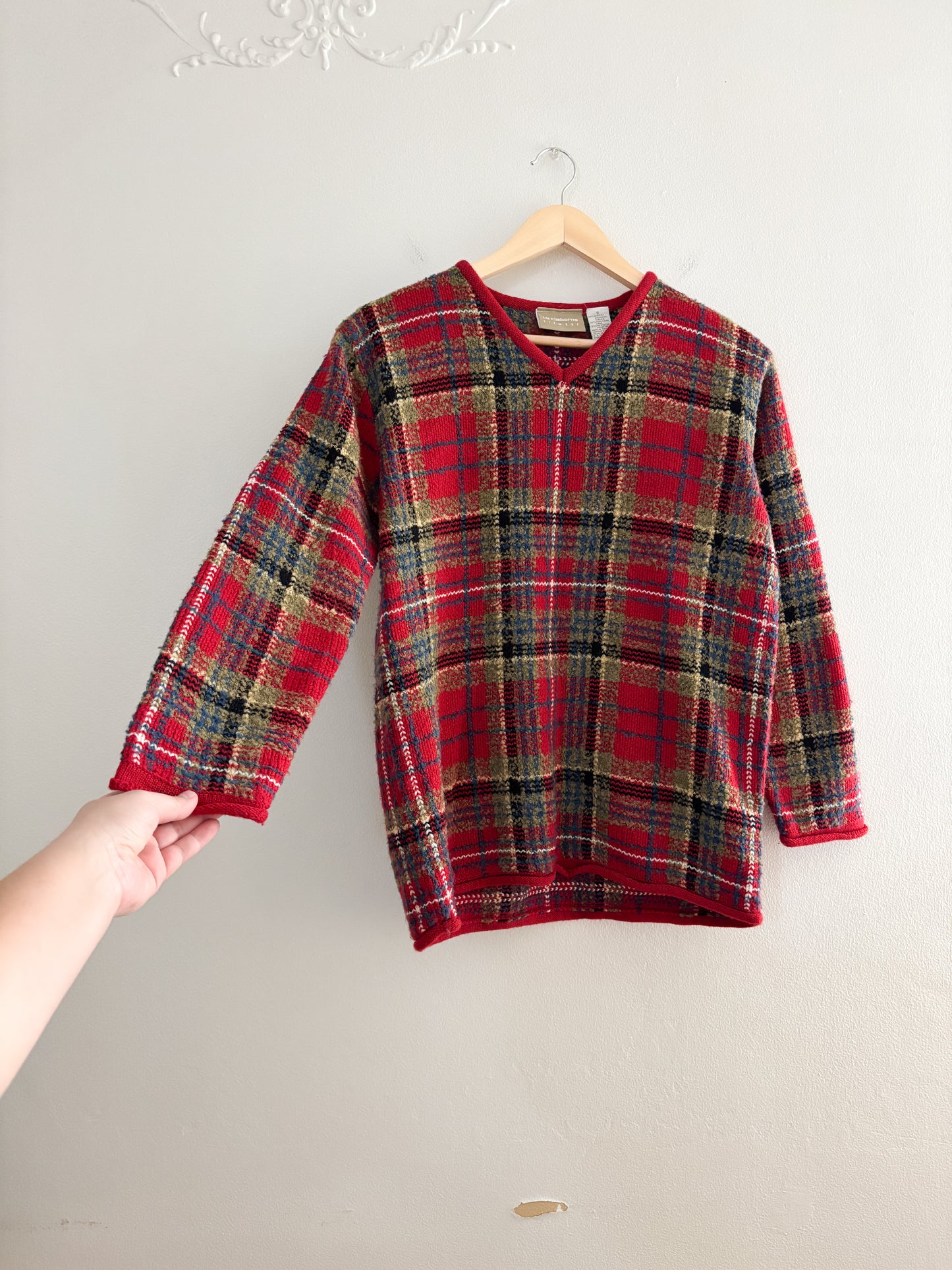 Vintage Liz Claiborne Plaid Sweater (S)