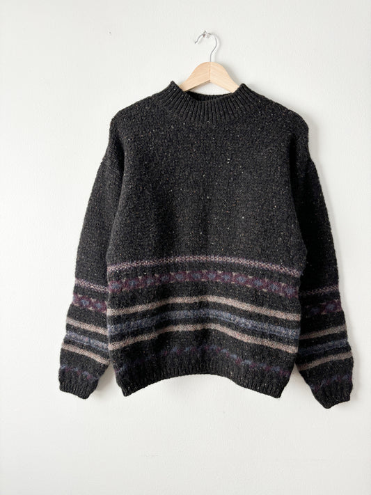 Bass Patterned Mockneck Sweater