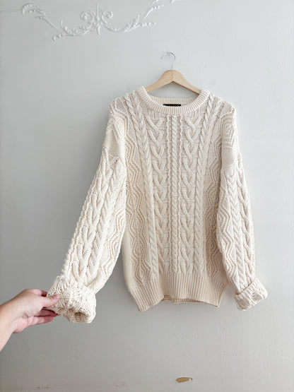 Vintage Eddie Bauer Cable Knit Sweater (L)