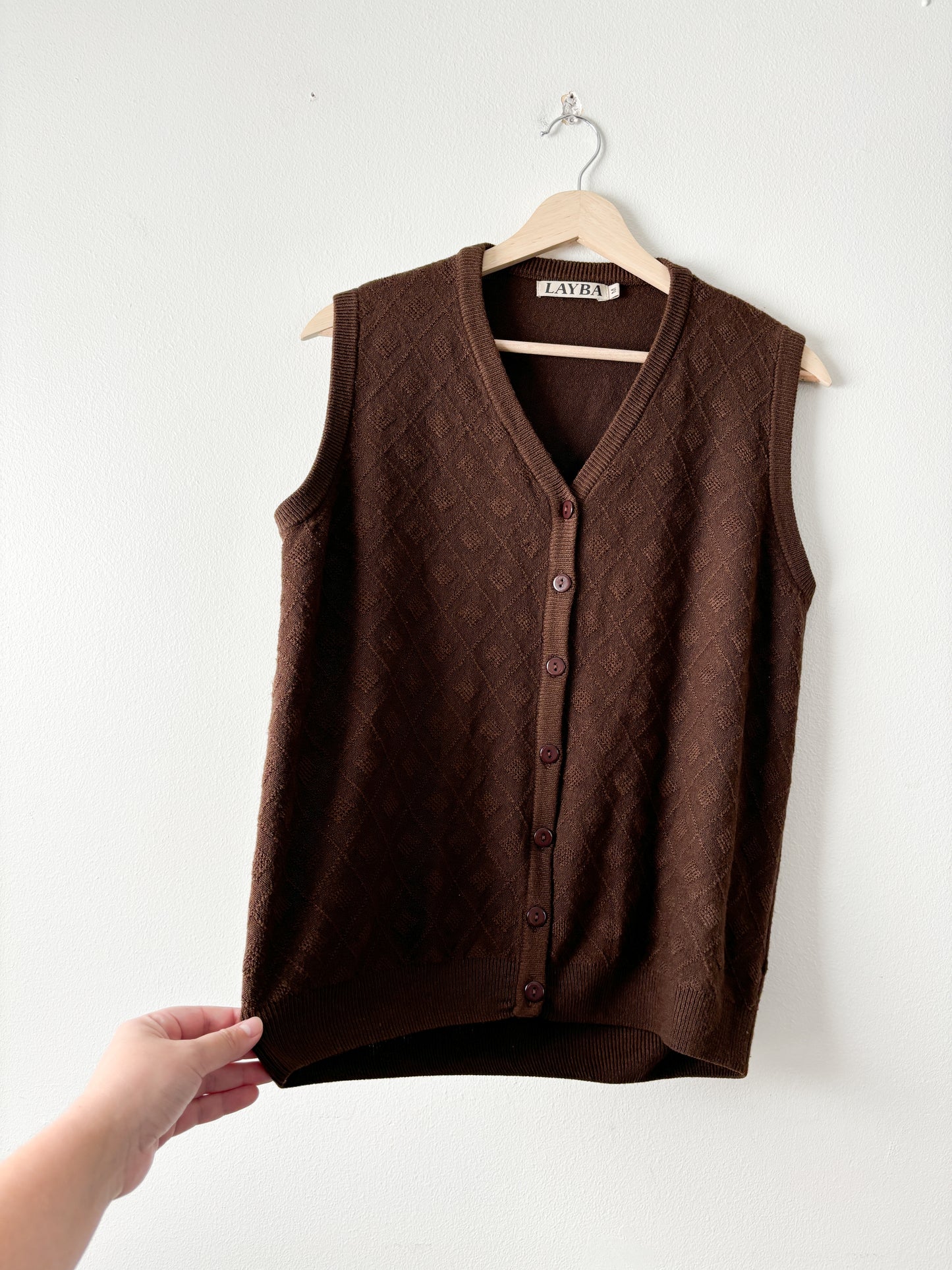 Vintage Brown Sweater Vest