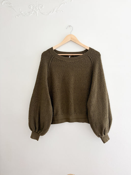 Free People Bubble Sleeve Sweater