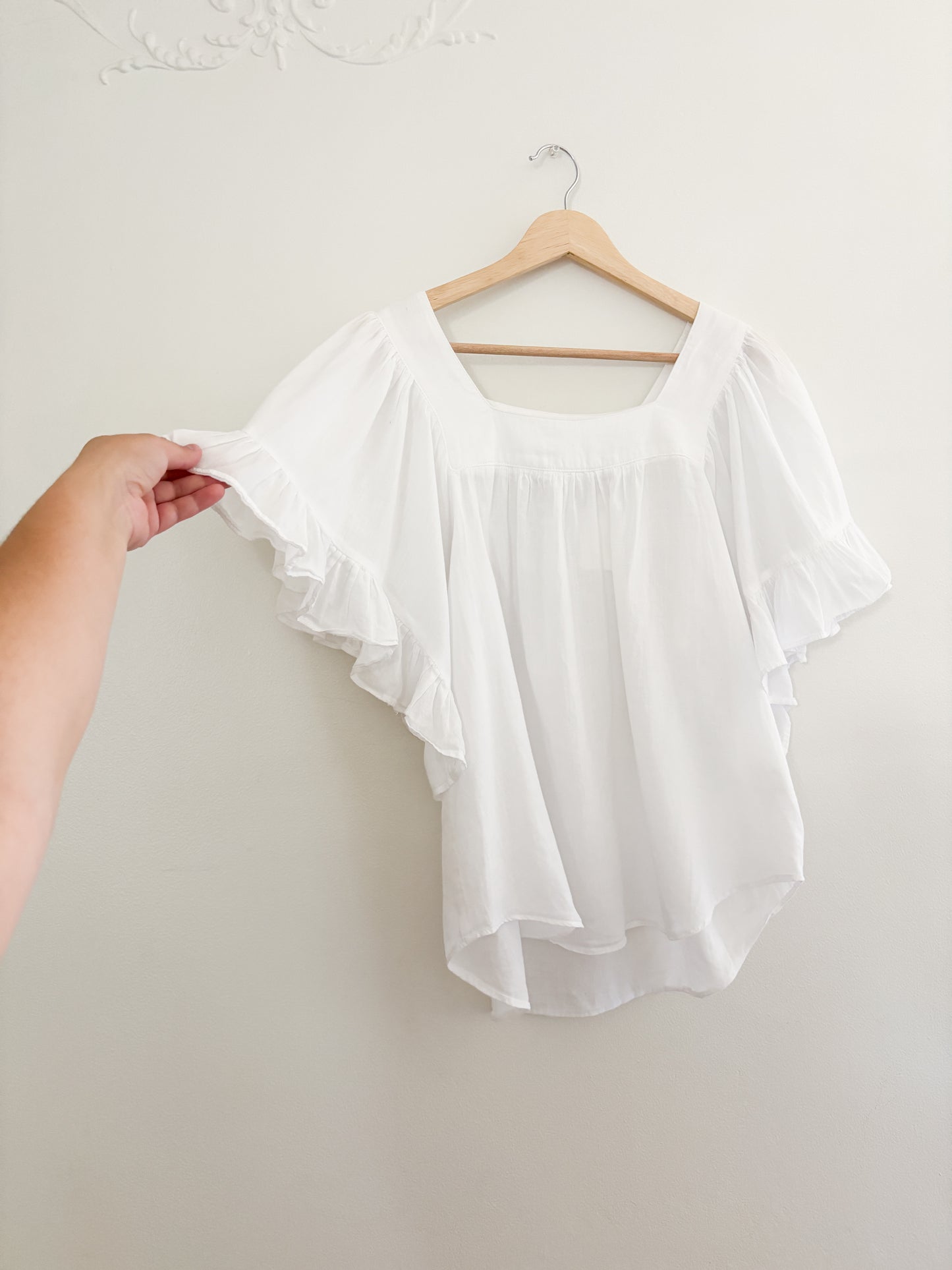 Mustard Seed Ruffle Blouse (S)