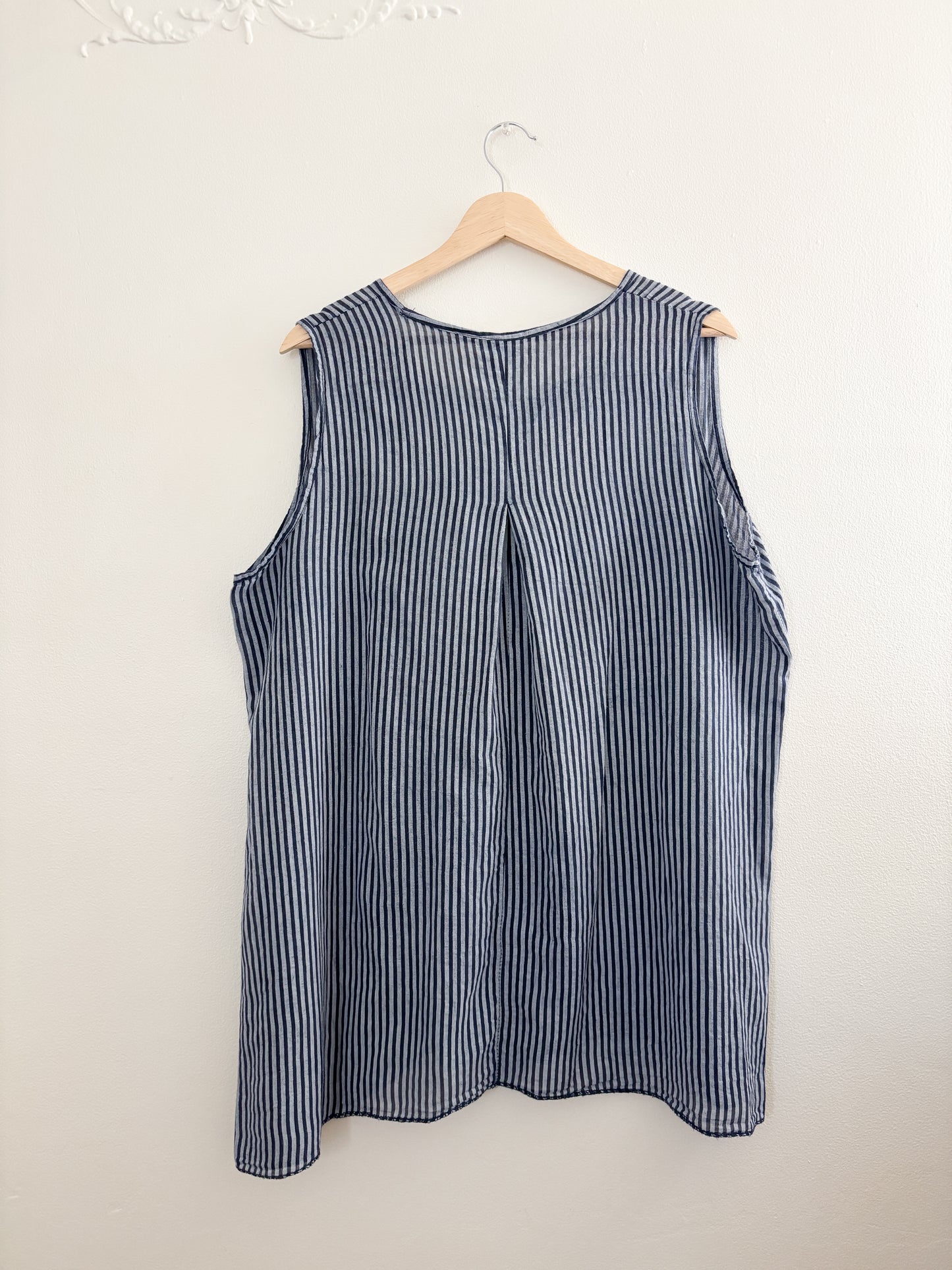 Striped blue tank top/tunic