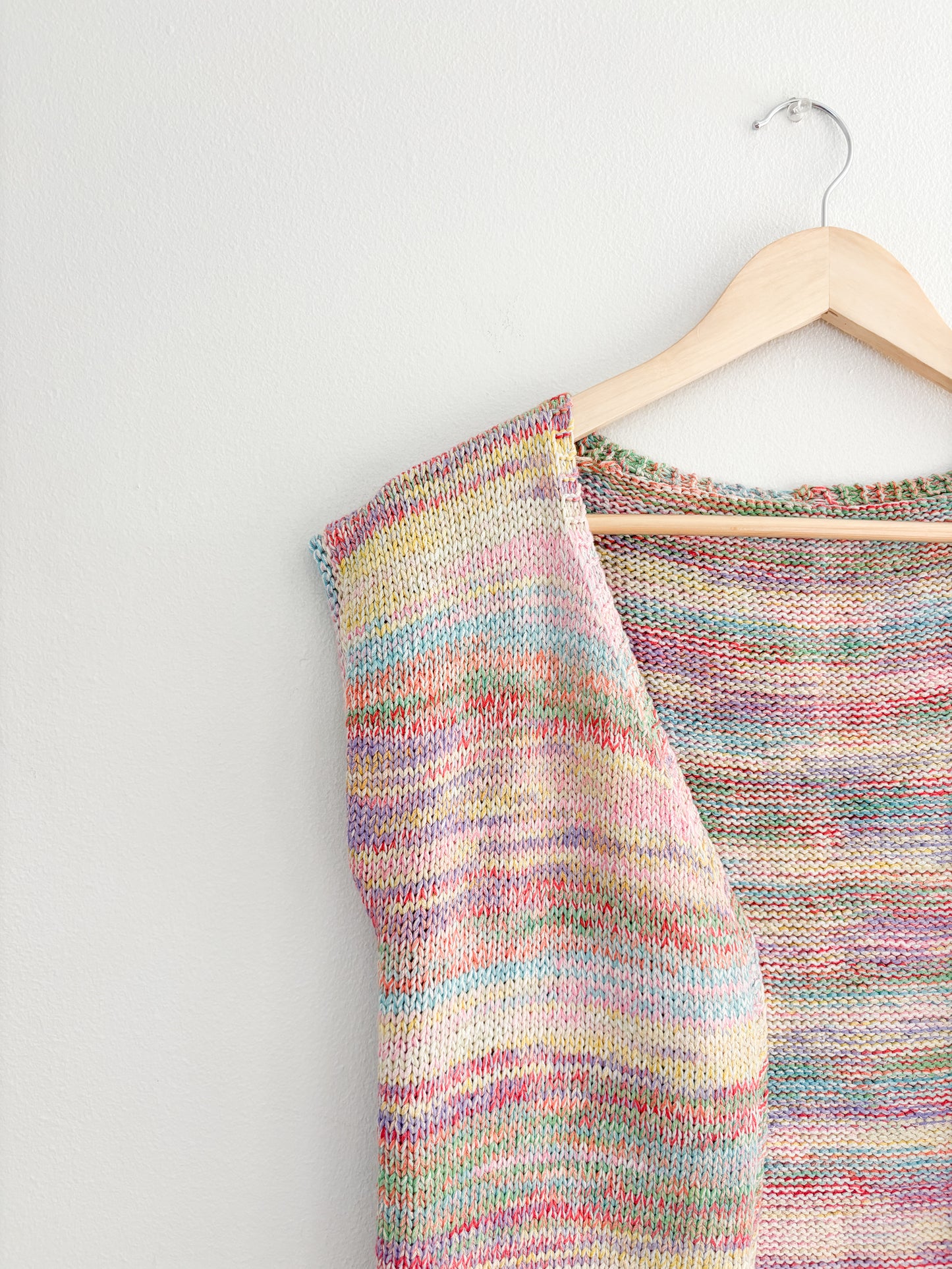 Handmade Colorful Knit Vest (S/M)