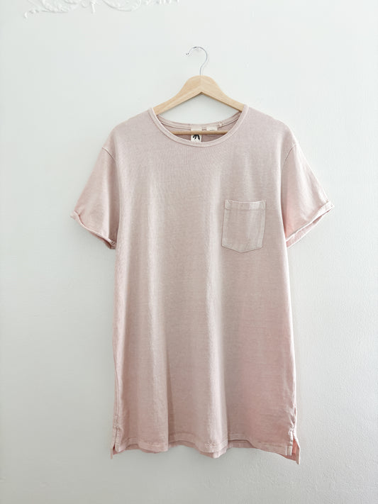 Cotton pink pocket tee (L)