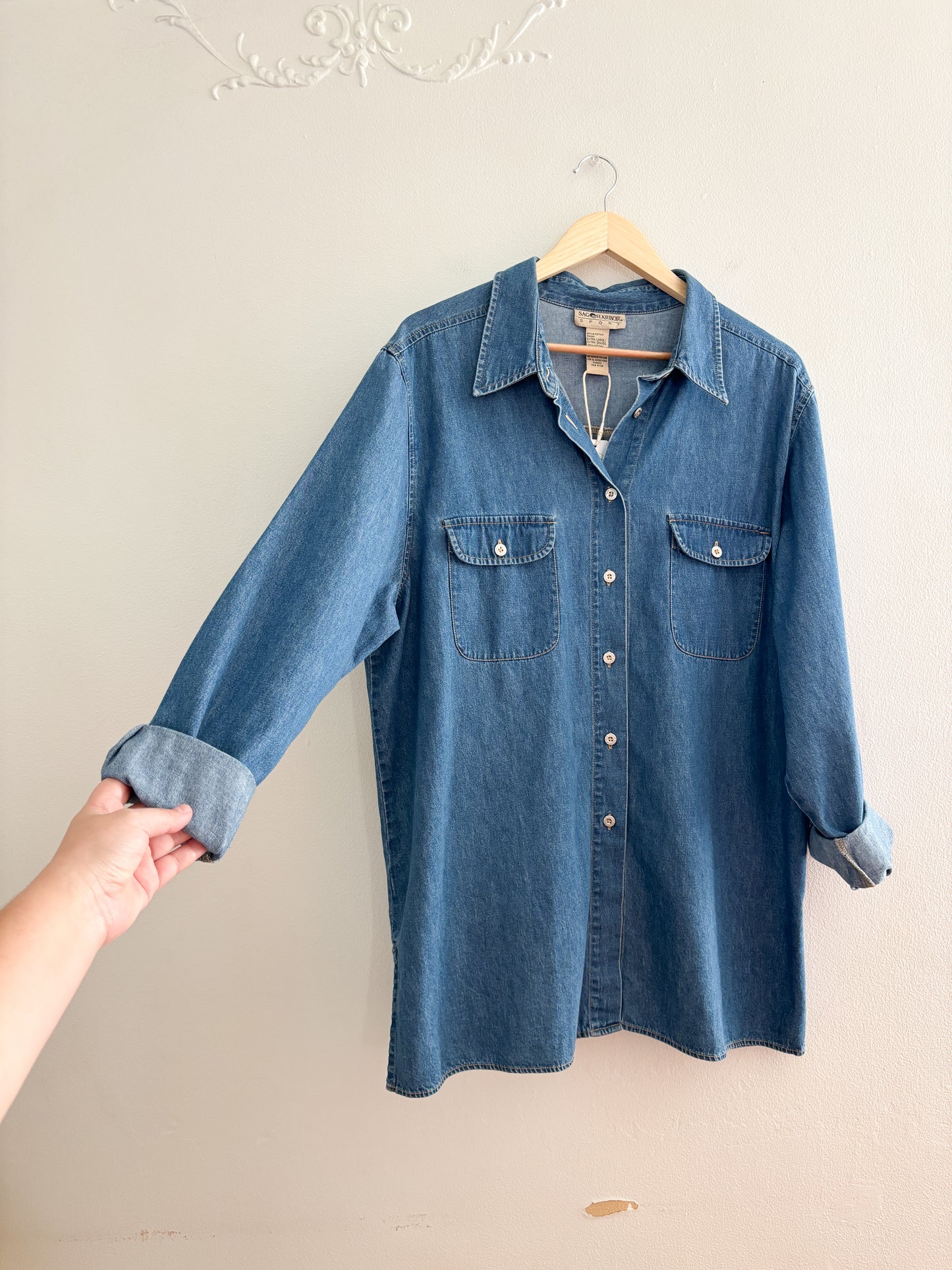 Vintage Denim Button Up (XL)