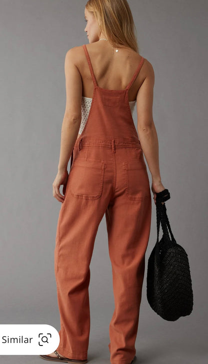 American Eagle Linen Blend overalls (M)
