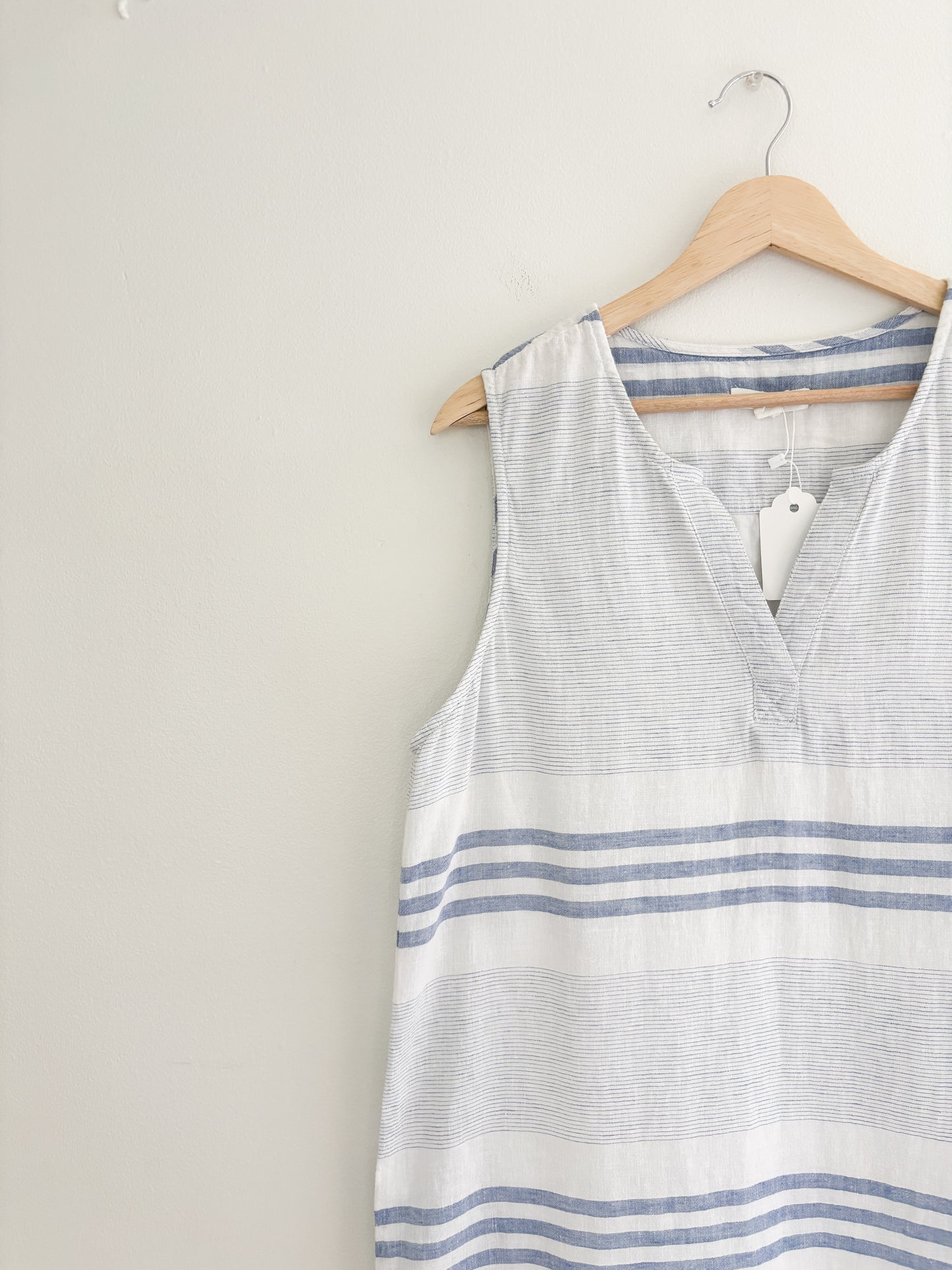 Linen Blend Striped Dress (L)