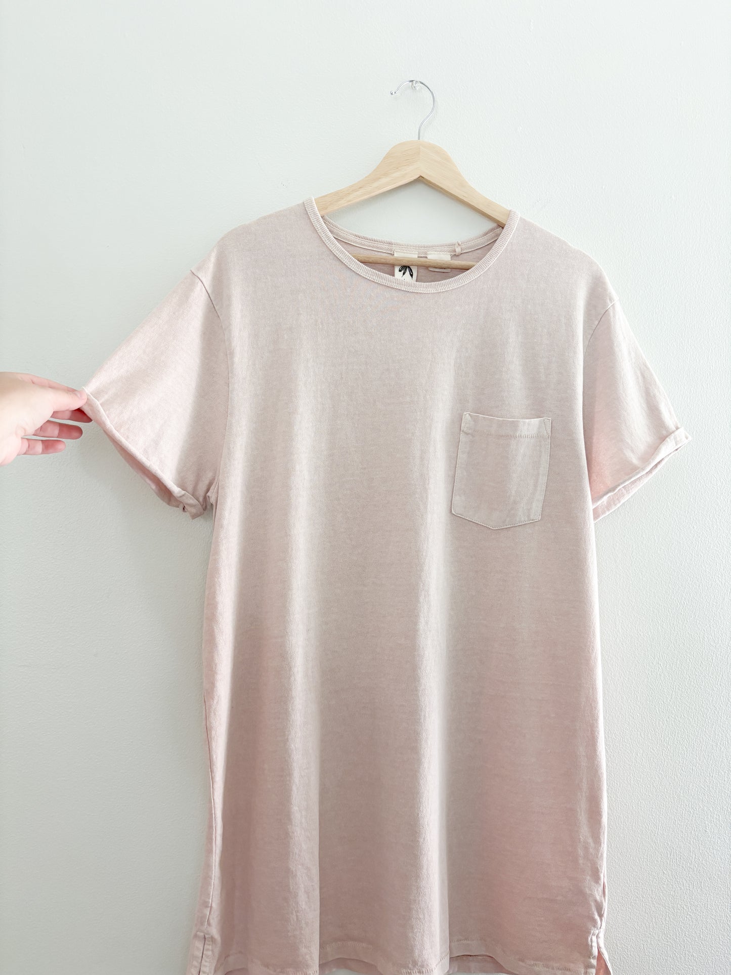 Cotton pink pocket tee (L)