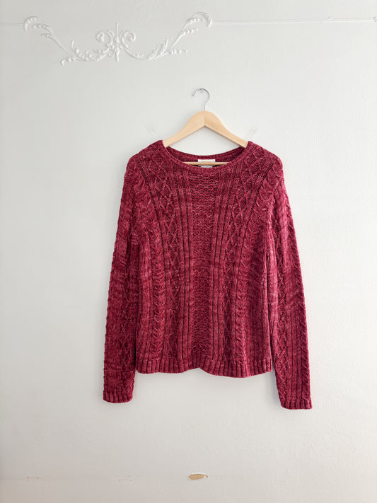 Vintage Talbots Cable Knit Sweater (L)