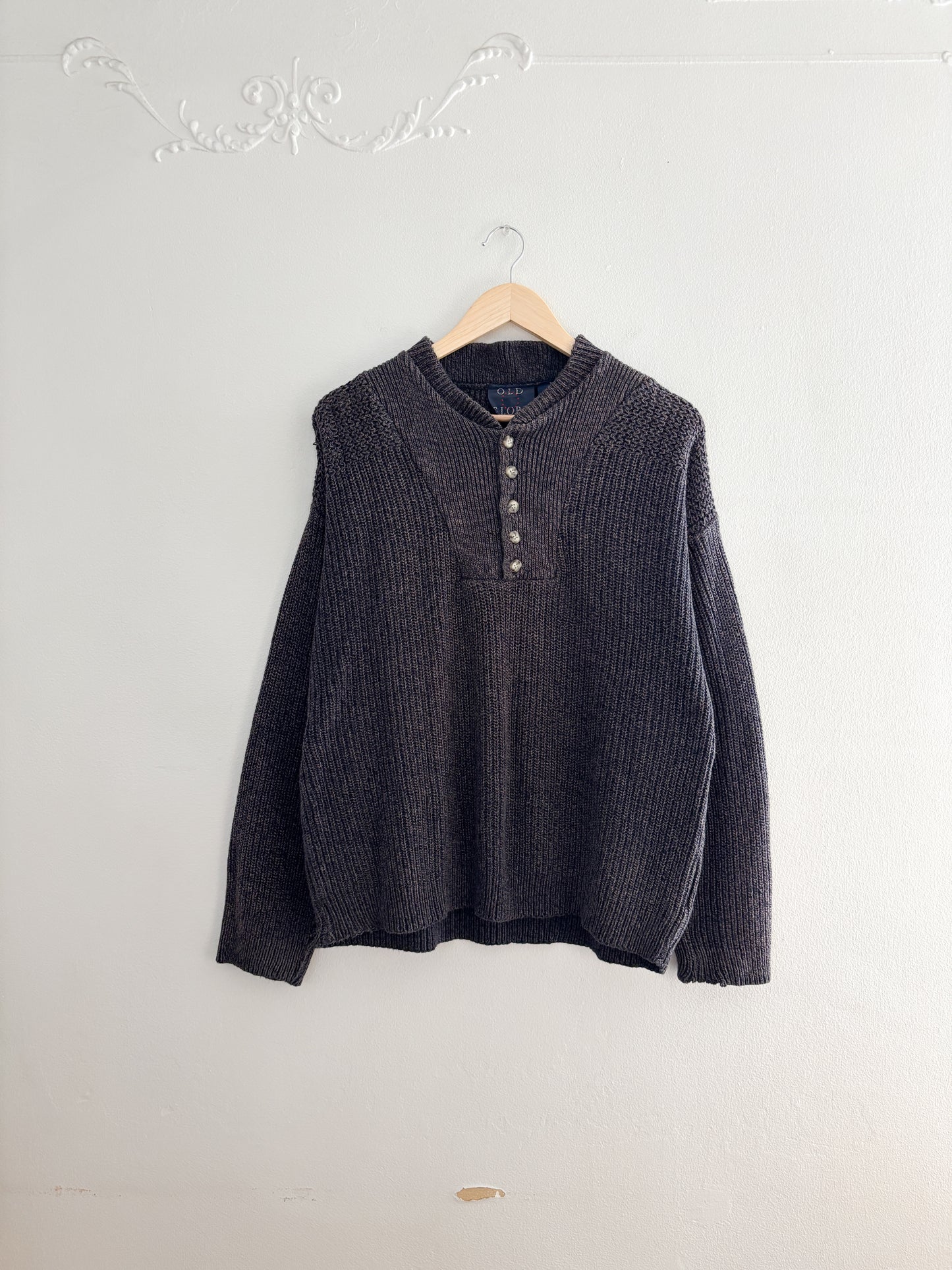 Vintage Old Glory Knit Henley (M)