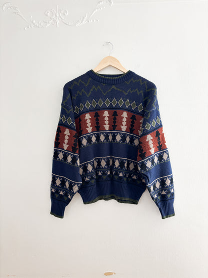 Vintage Patterned Knit (M)