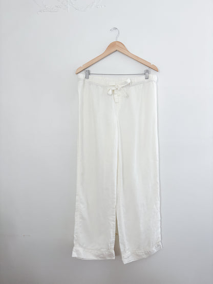 RH Linen Cream Easy Pants (L)