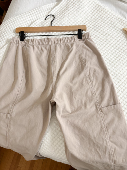 Eileen Fisher Cotton Hemp Stretch Lantern Pant (S)