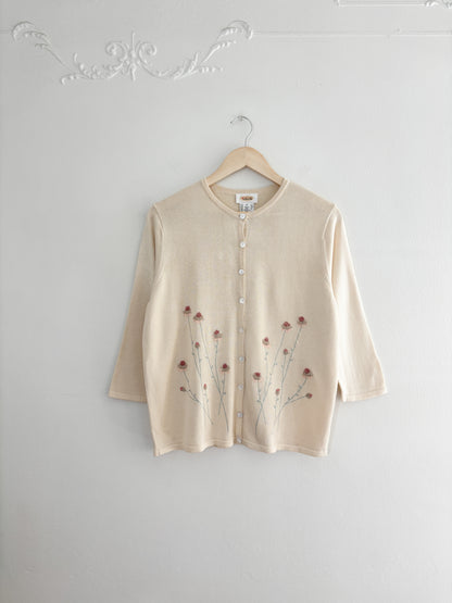 NWT Vintage Talbots Floral Embroidered Cardigan (M)