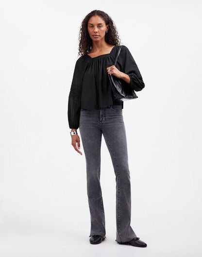 Madewell Black Square Neck Blouse (XL)