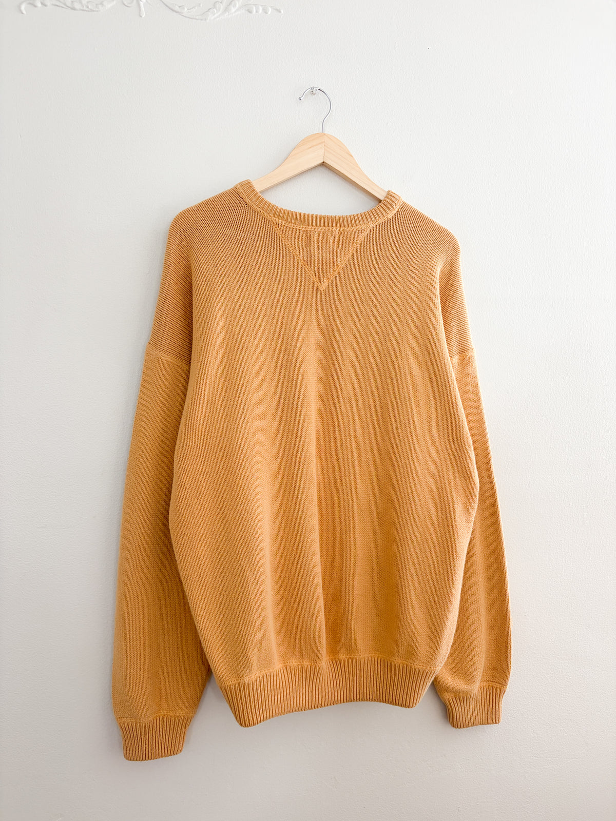 Vintage Mustard Yellow Cotton Knit (L)