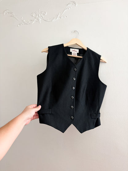 Vintage Wool Black Vest