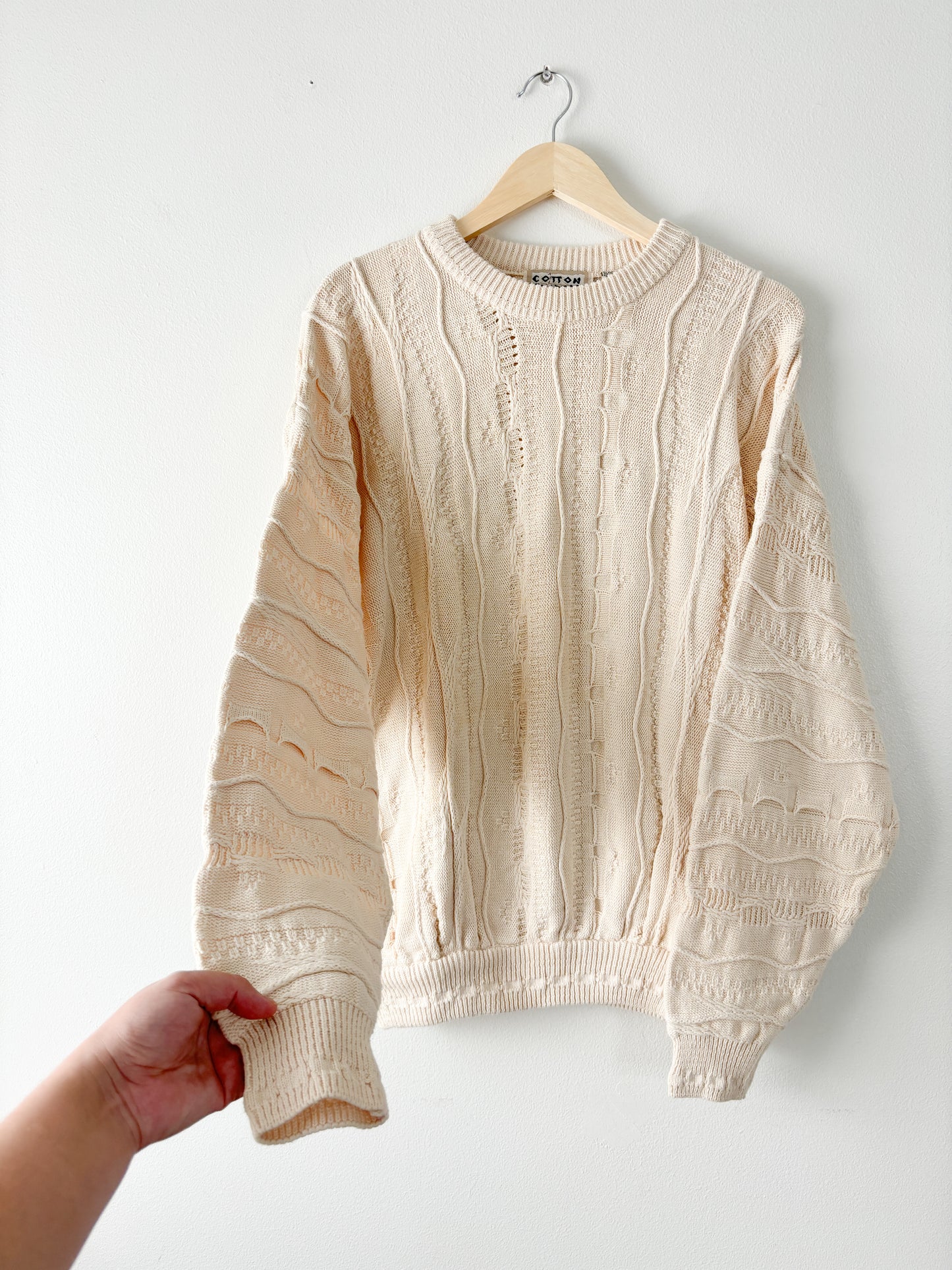 Vintage Cream Coogi Style Sweater