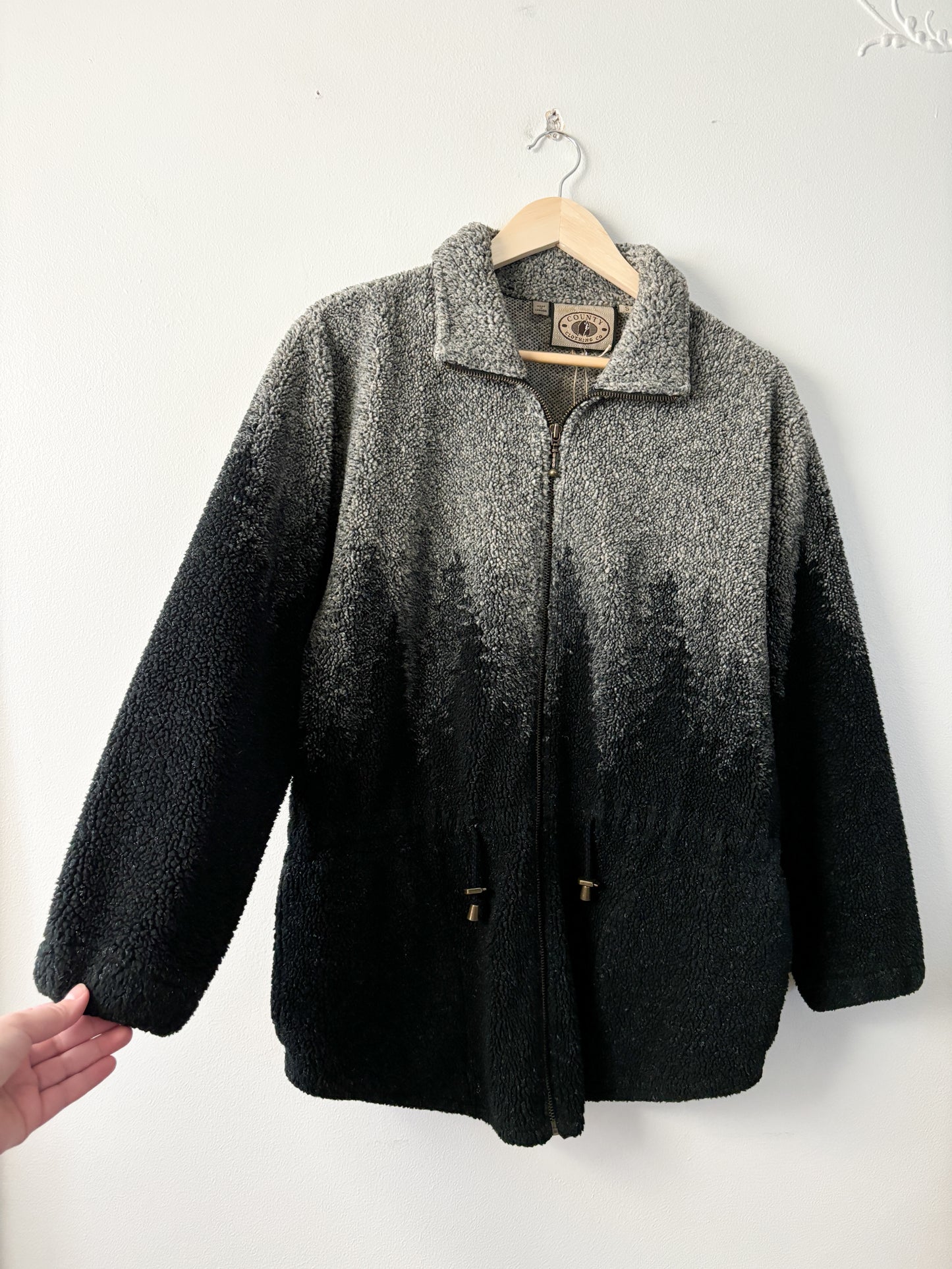 Vintage Dark Forest Sherpa Jacket