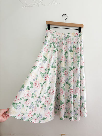 Vintage floral Easy skirt (M)