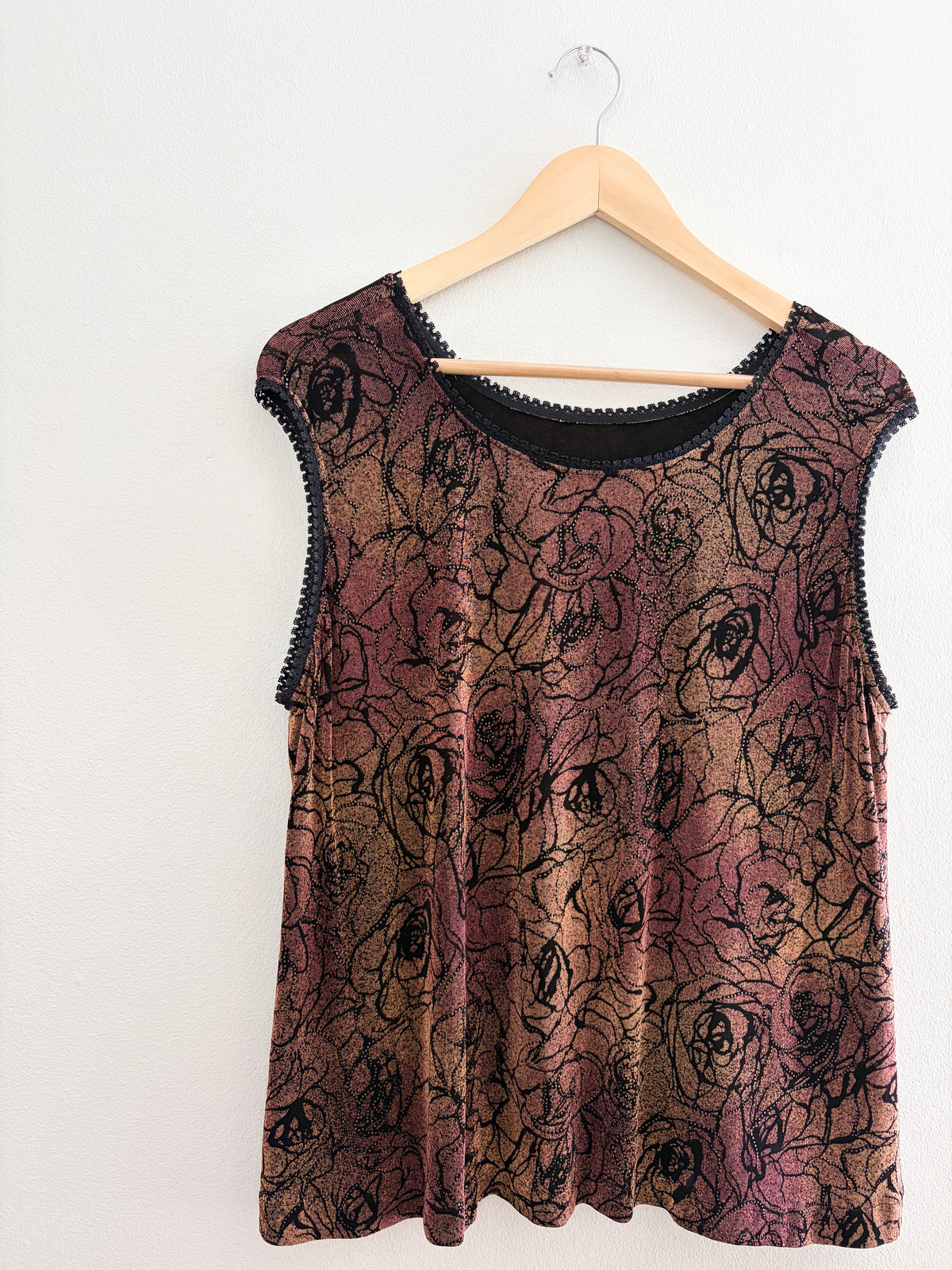 Vintage Floral Flowy Top (XL/XXL)