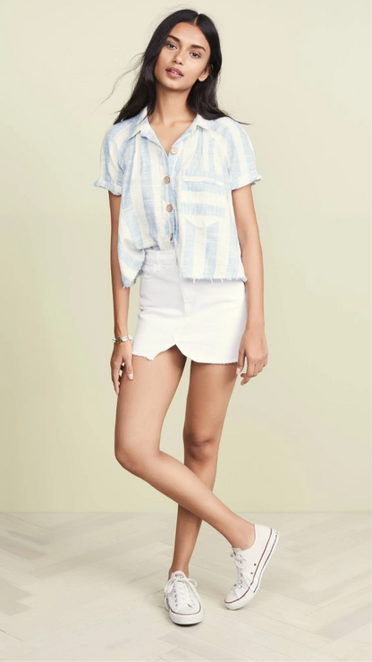 Free People Away At Sea Striped Top (L)