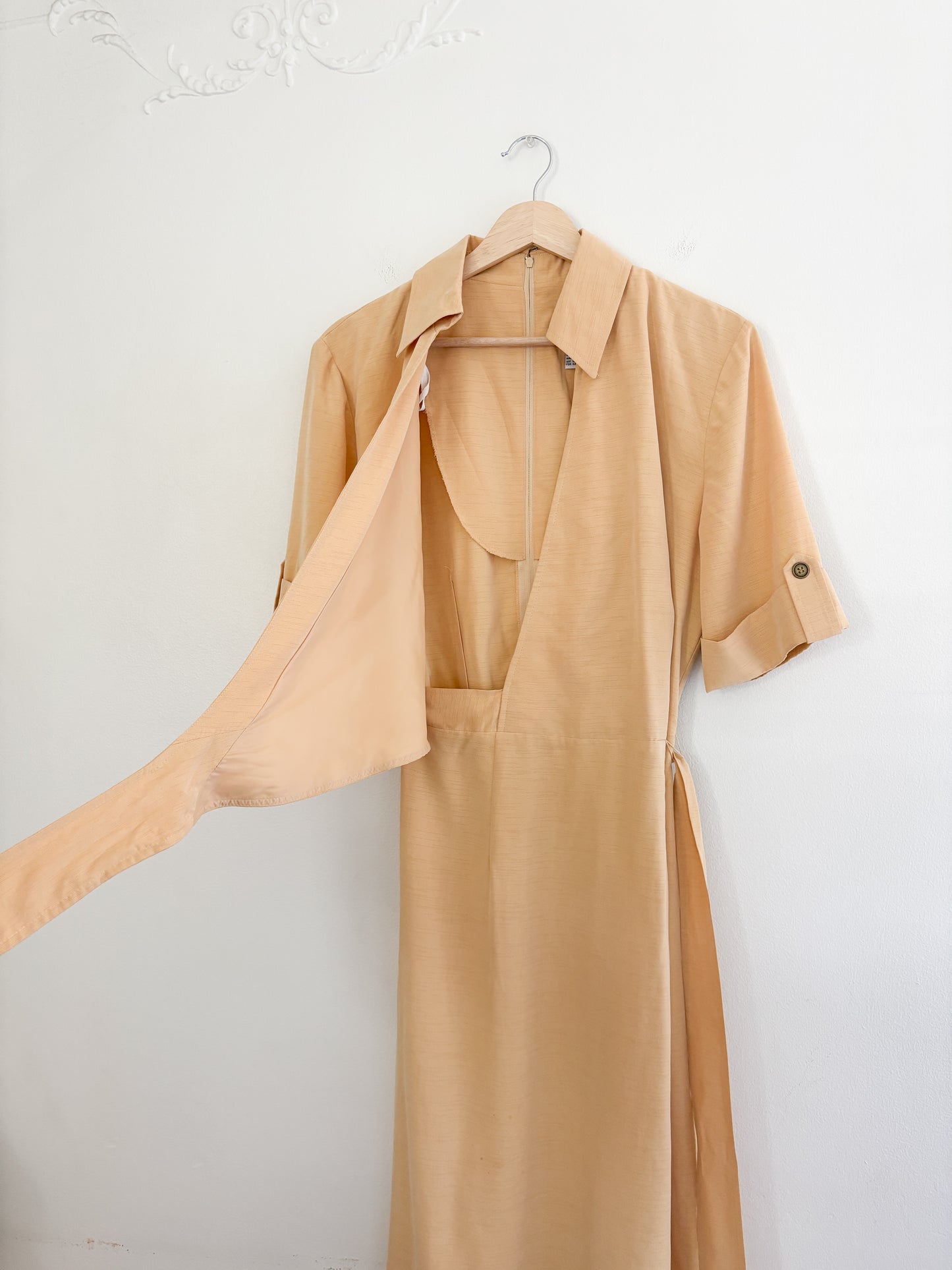 Vintage Yellow Wrap Dress (M/L)