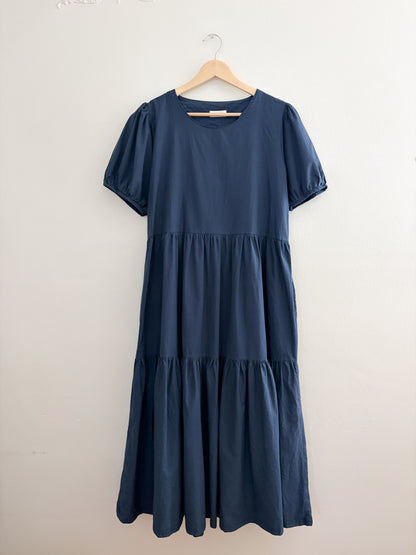 Planner Navy Tiered Dress (S/M)