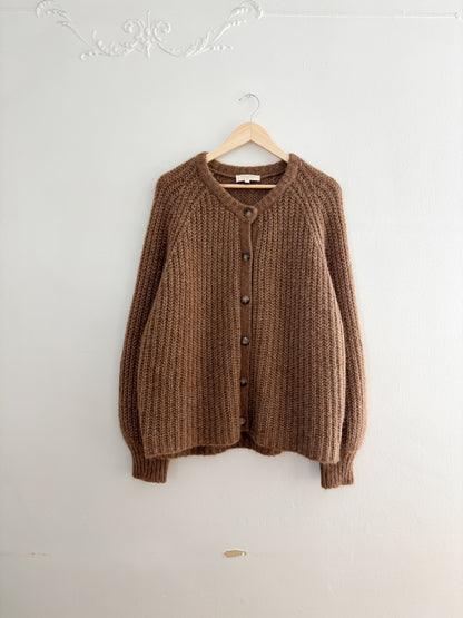 NWOT Sezane Emile Cardigan - Mottled Camel (XL)