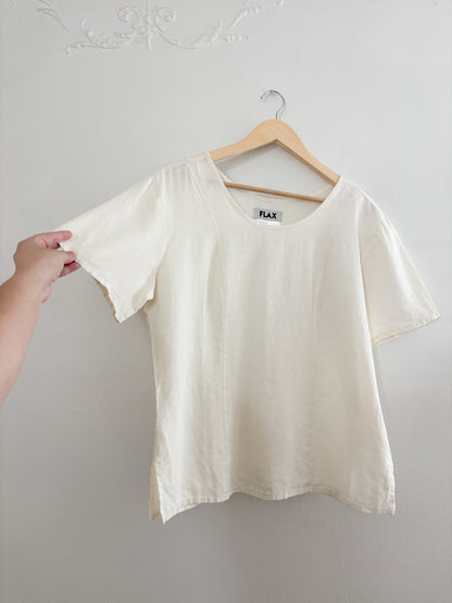 Flax Cream Linen Top (S)