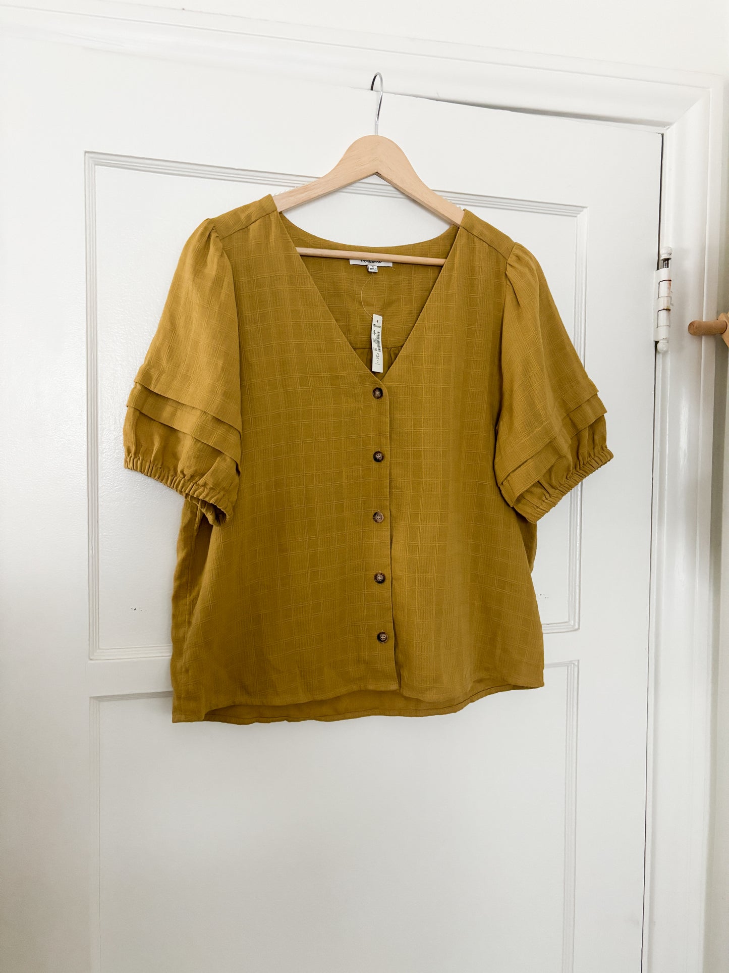 NWT Madewell Puff sleeve blouse (M)