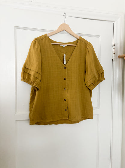 NWT Madewell Puff sleeve blouse (M)