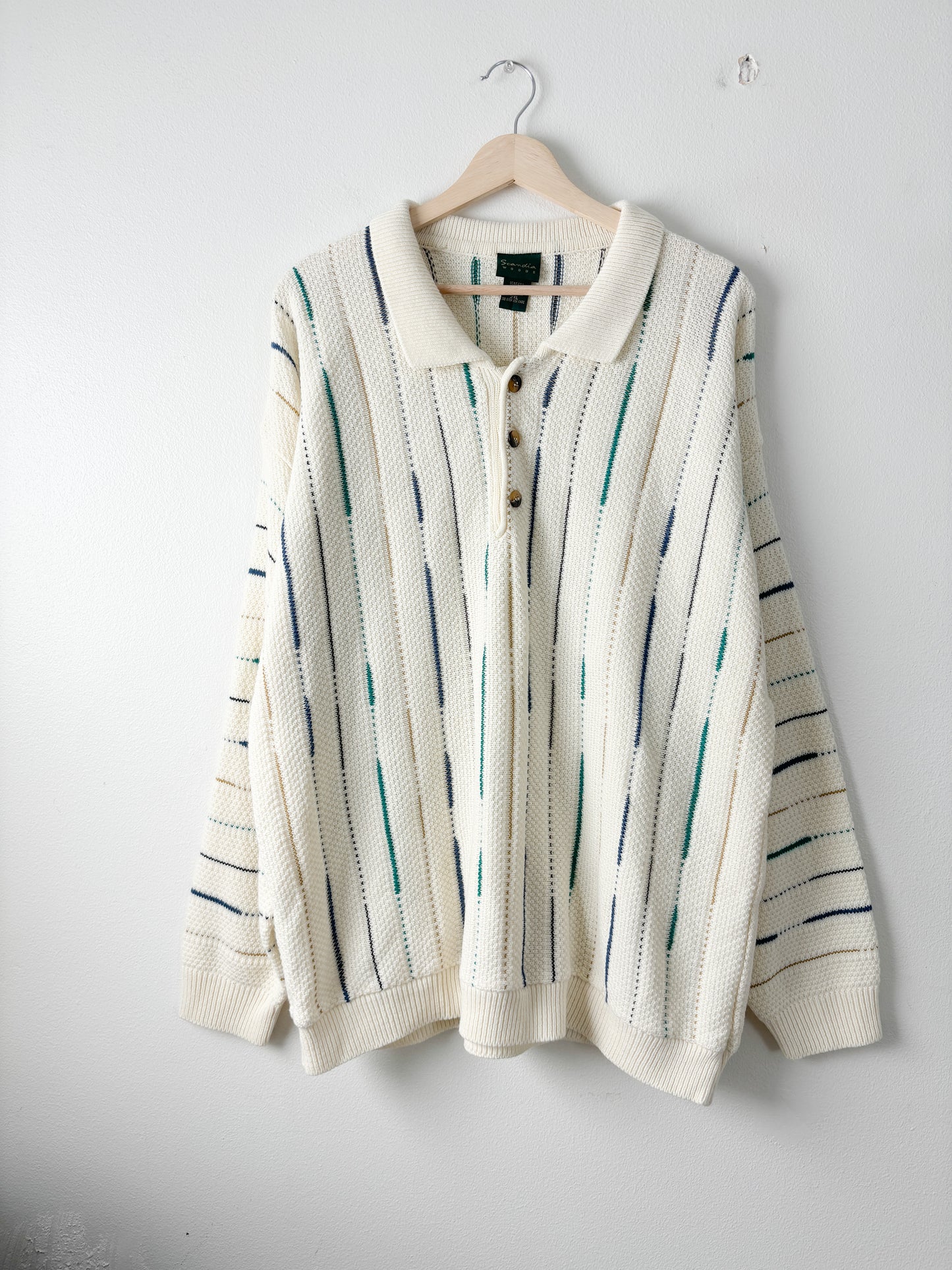 Vintage Coogi Style Collared Sweater