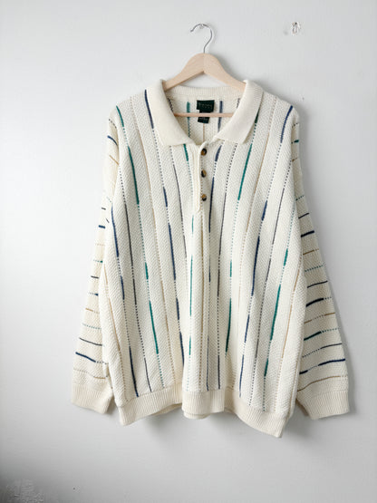 Vintage Coogi Style Collared Sweater