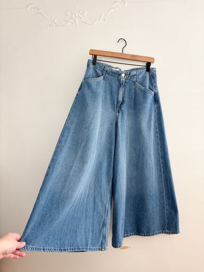 Pilcro Corset High Rise Crop Culotte  Jeans (29)