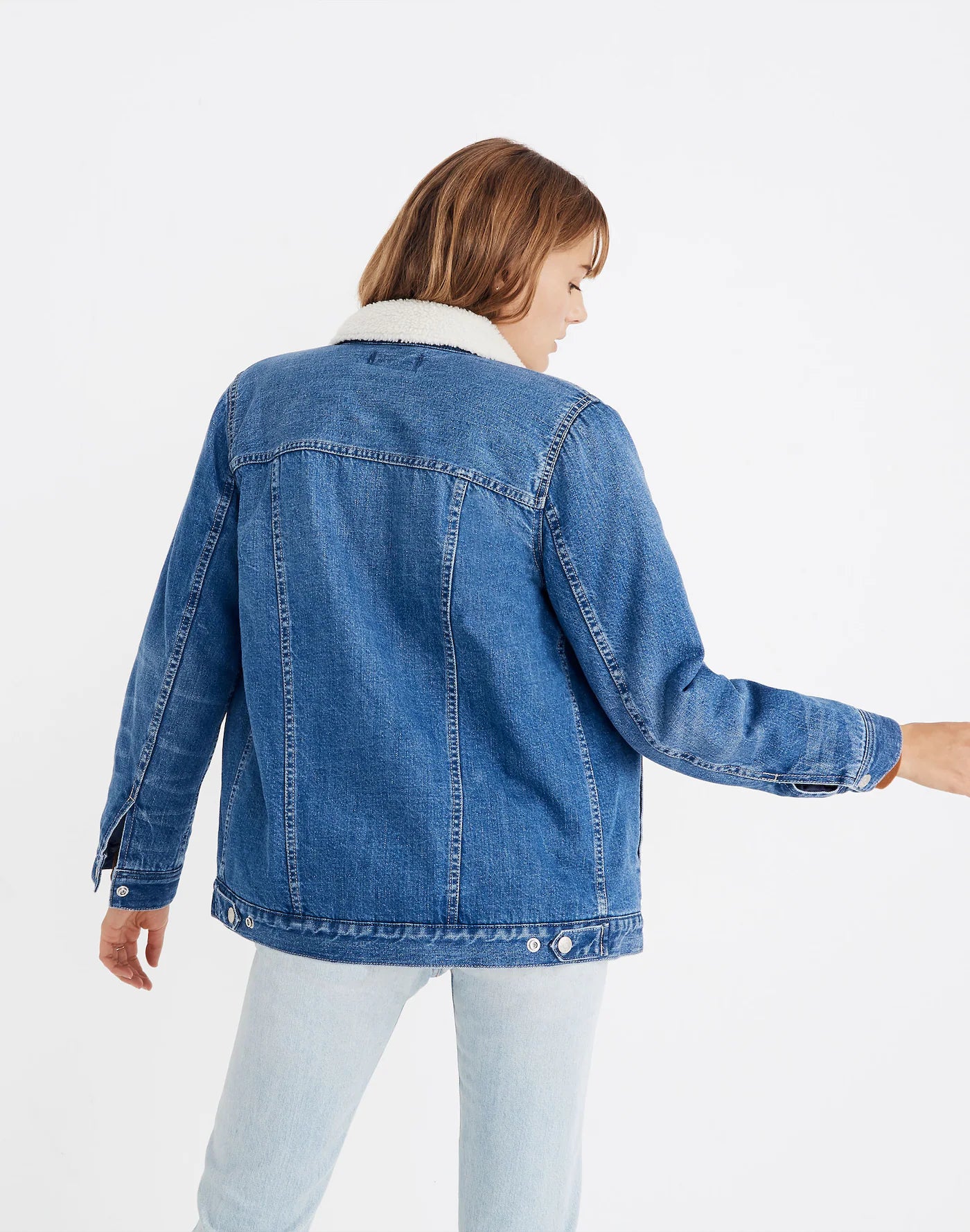 Madewell Denim Sherpa Jacket (M)