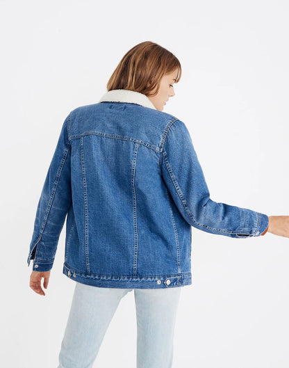 Madewell Denim Sherpa Jacket (M)