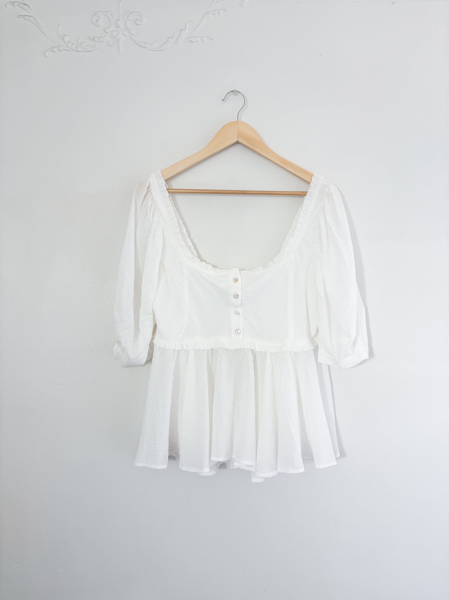 NWT Bohme Puff Sleeve Blouse (L)
