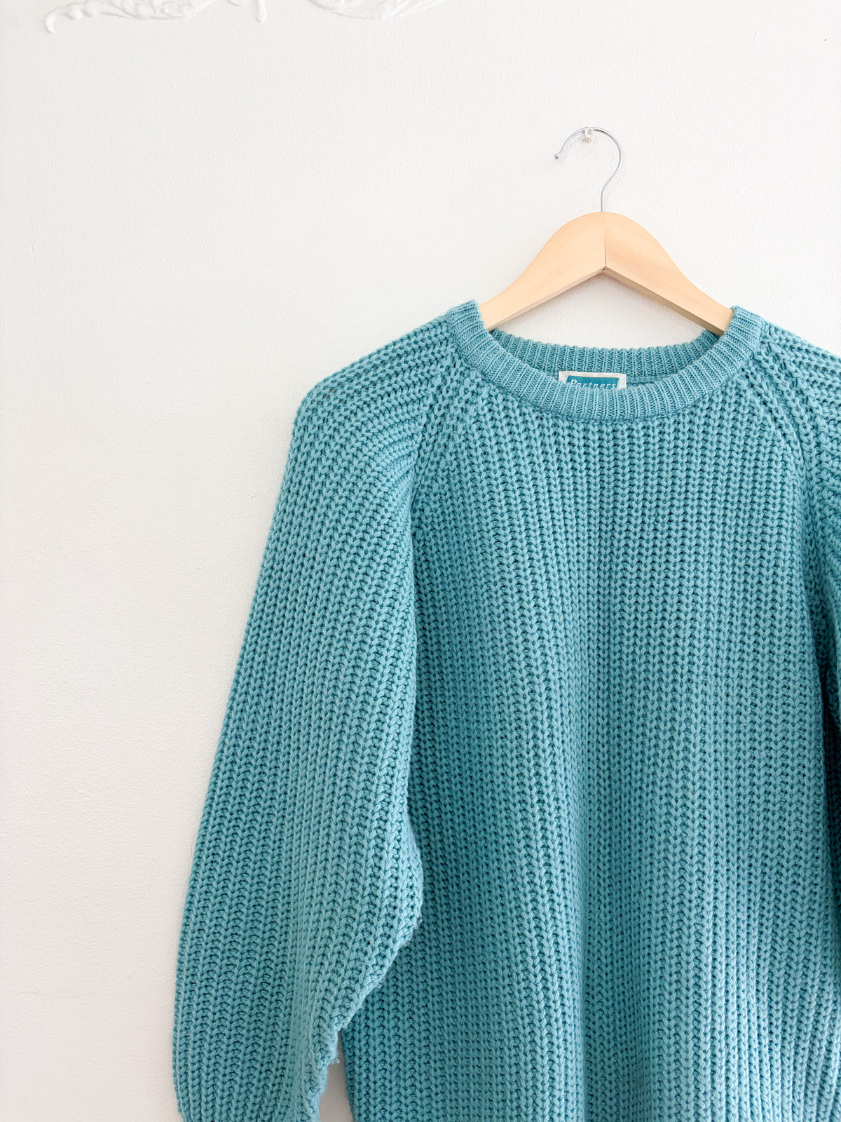 Vintage Teal Knit Sweater (M)