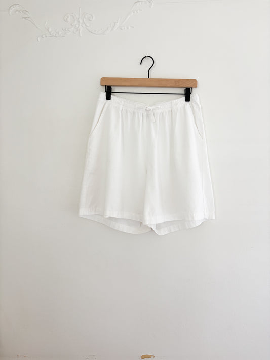 Vintage White Easy Shorts