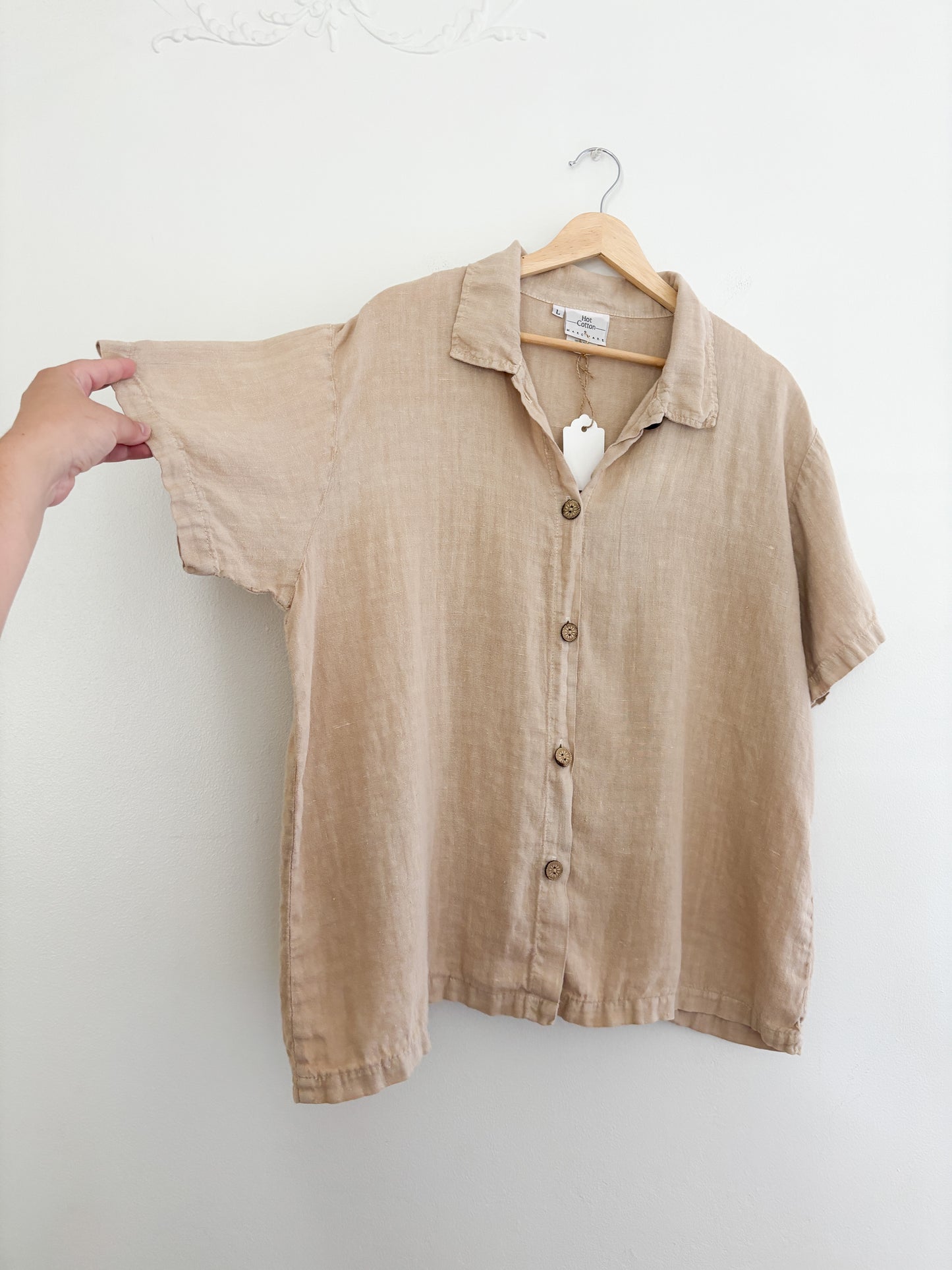 Vintage Hot Cotton Button Up (L)