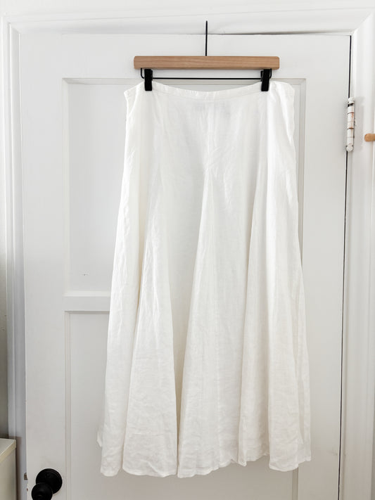 NWT Vintage White Linen Skirt