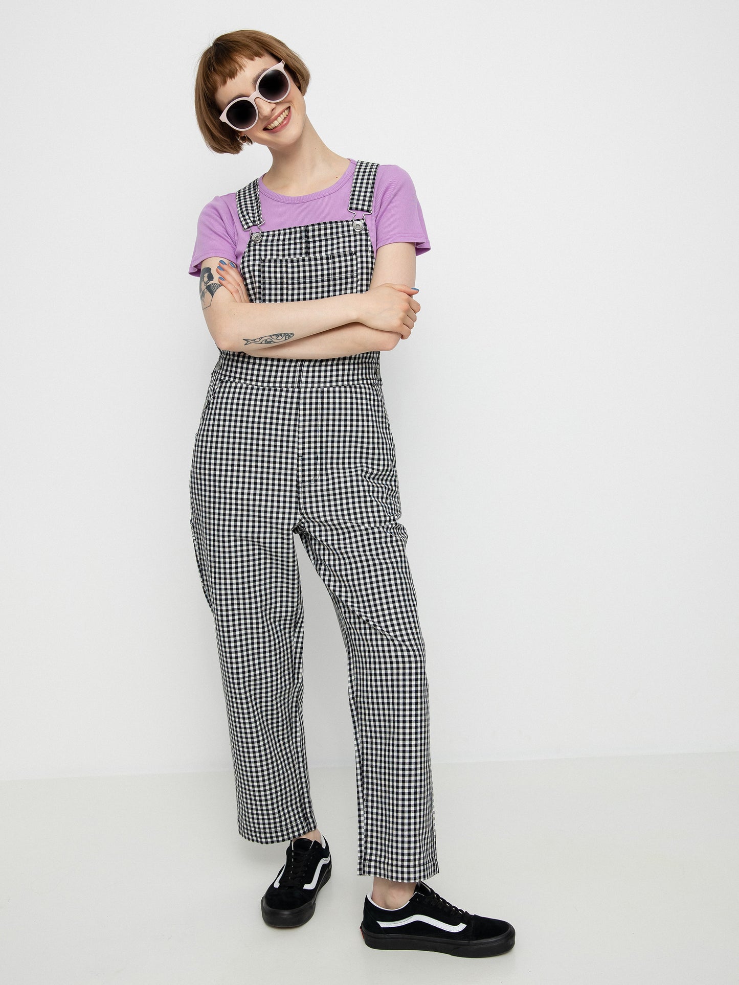 Brixton Gingham Overalls (XS)