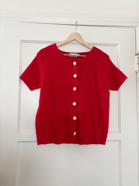 Vintage Red Knit top (S)